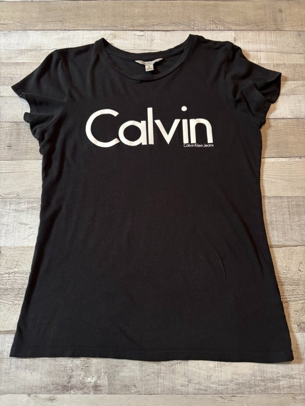 Calvin Klein Jeans Black Logo T-Shirt – Size S